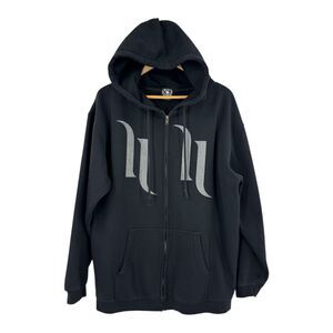 Hart & Huntington Sweatshirt mens Large full zip carey tattoo shop 2007 black